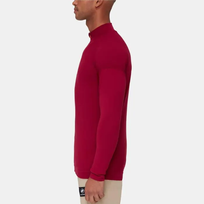 Tops Men Mammut Trift Half Zip Longsleeve Blood Red Tops Men Mammut Trift Half Zip Longsleeve Blood Red