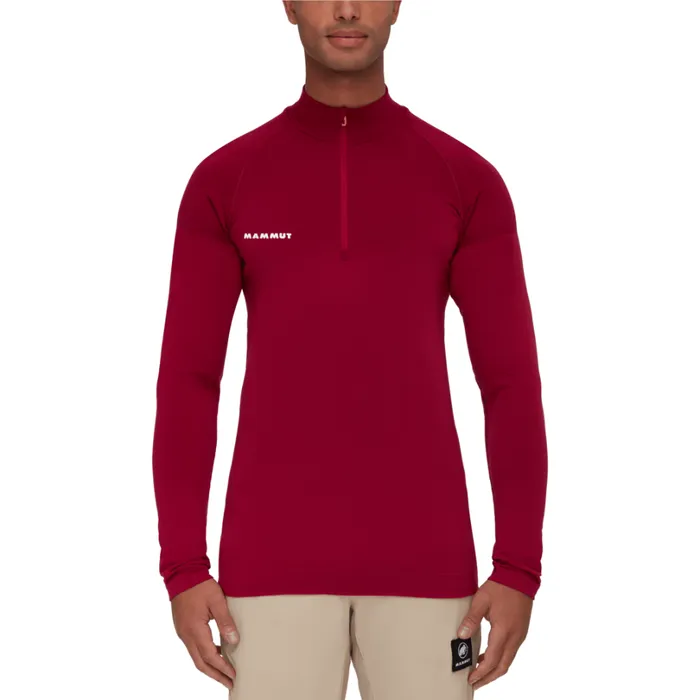 Tops Men Mammut Trift Half Zip Longsleeve Blood Red Tops Men Mammut Trift Half Zip Longsleeve Blood Red