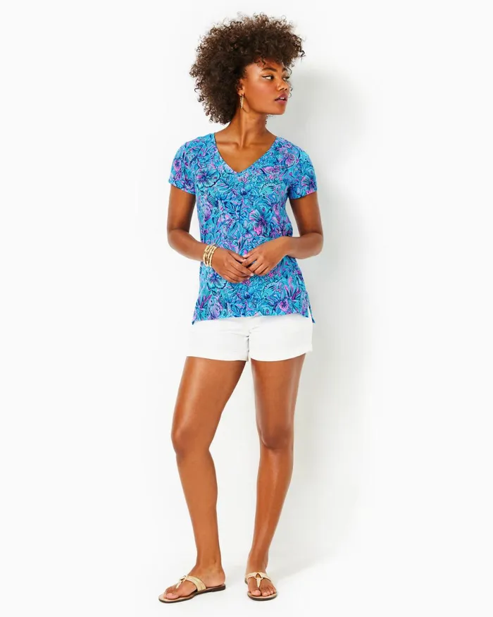 Tops WomenHome and Gifts Lilly Pulitzer Meredith Tee Breakwater Blue Shells N Bells