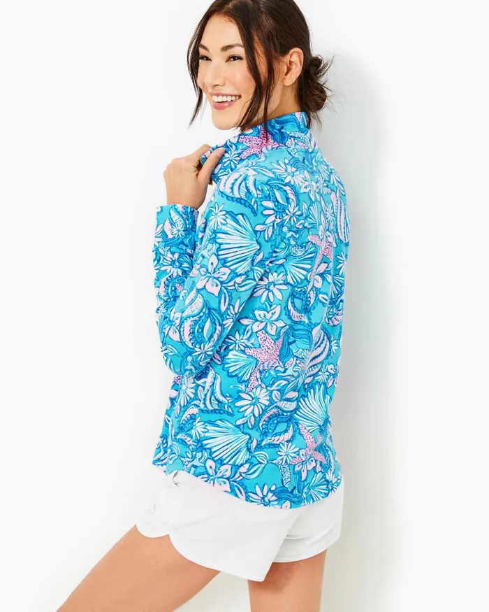 Tops WomenHome and Gifts Lilly Pulitzer UPF 50 Leona ZipUp Jacket Amalfi Blue Sound The Sirens