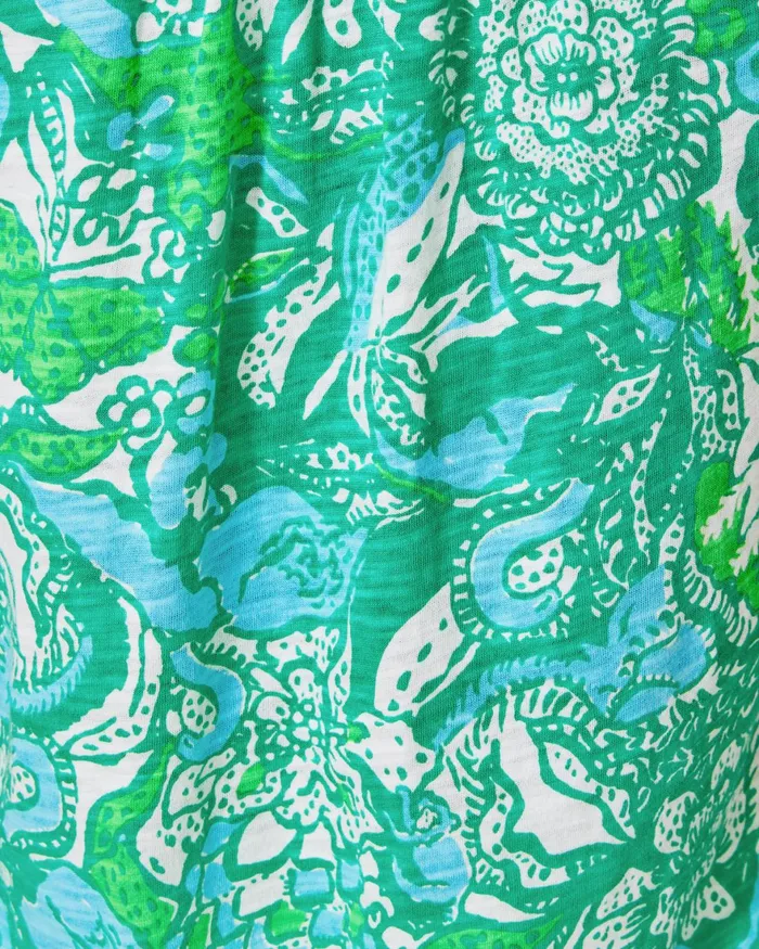 Tops Women Lilly Pulitzer Dev Top Botanical Green Safari Sangria Tops Women Lilly Pulitzer Dev Top Botanical Green Safari Sangria