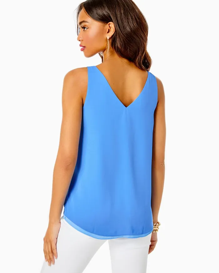 Tops Women Lilly Pulitzer Florin Reversible Top Boca Blue Tops Women Lilly Pulitzer Florin Reversible Top Boca Blue