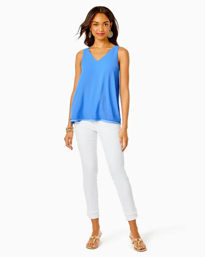 Tops Women Lilly Pulitzer Florin Reversible Top Boca Blue Tops Women Lilly Pulitzer Florin Reversible Top Boca Blue