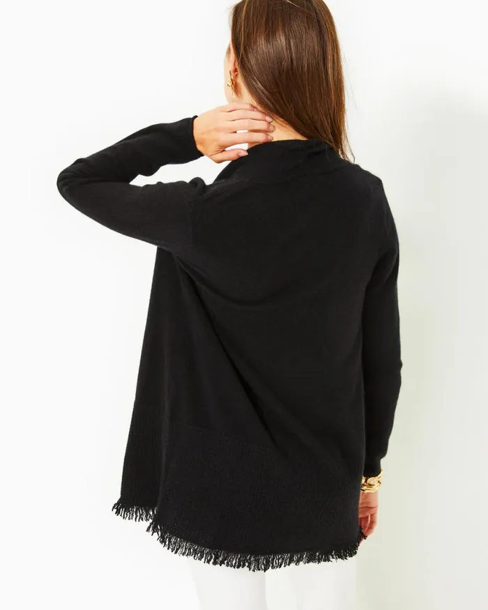 Tops Women Lilly Pulitzer Noble Cashmere Cardigan Black