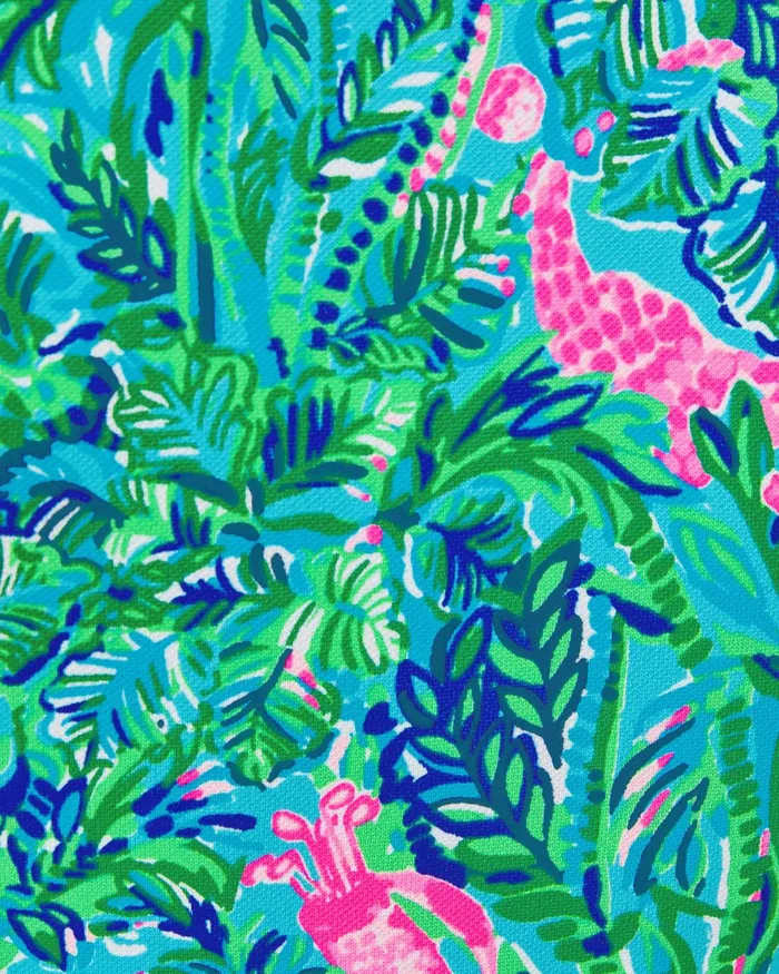 Tops Women Lilly Pulitzer UPF 50 Luxletic Imara Polo Blue Horizon Par Fection