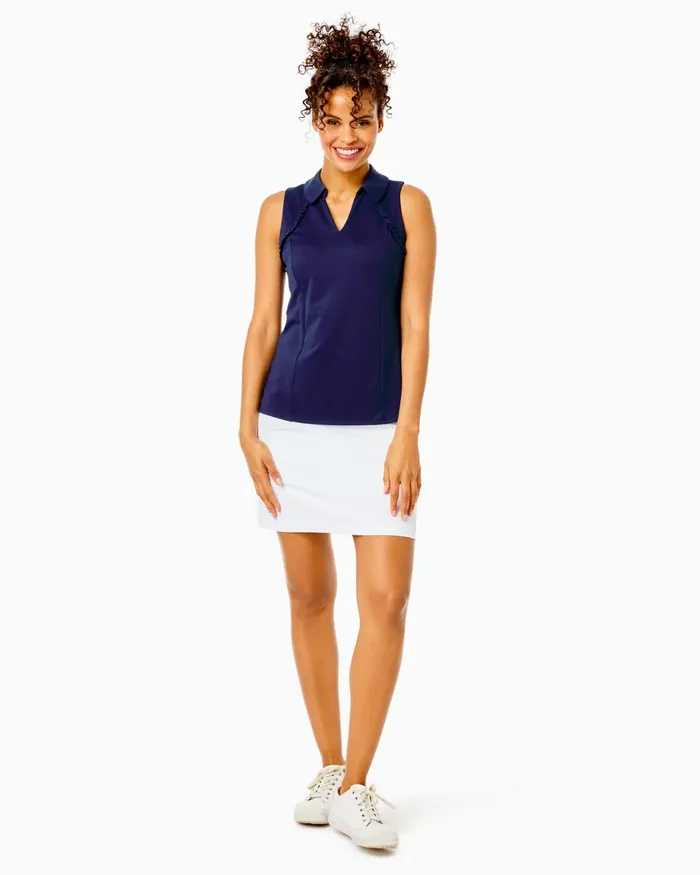 Tops Women Lilly Pulitzer UPF 50 Luxletic Martina Polo Top True Navy Tops Women Lilly Pulitzer UPF 50 Luxletic Martina Polo Top True Navy