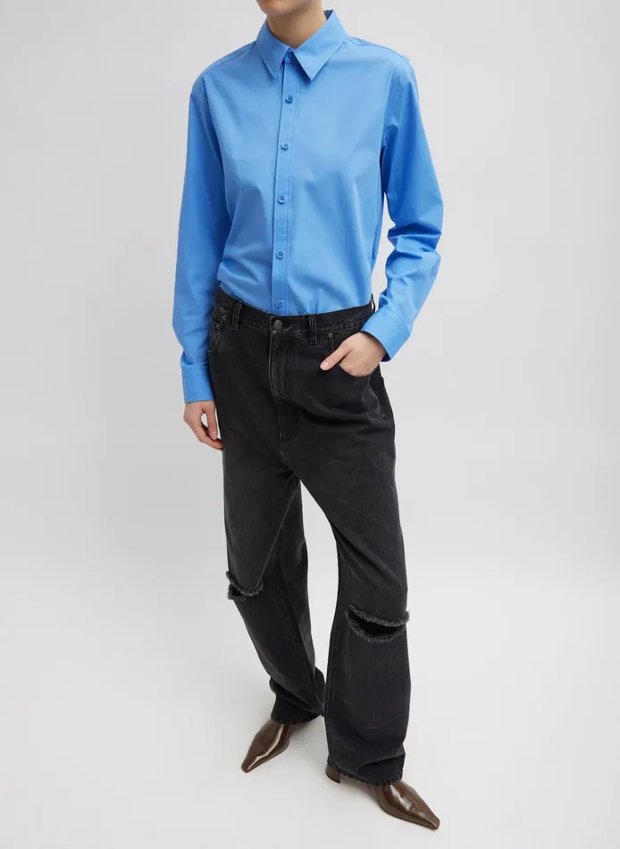 Tops Women Tibi Charlie Men039s Slim Shirt