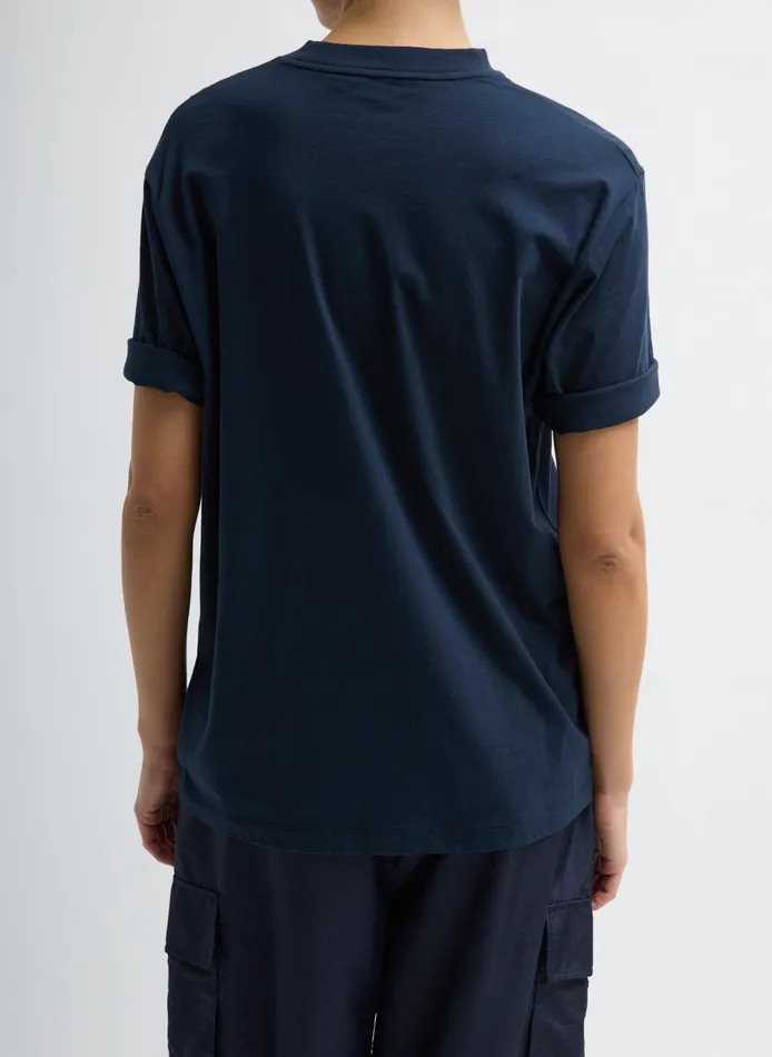Tops Women Tibi Mock Neck Unisex TShirt