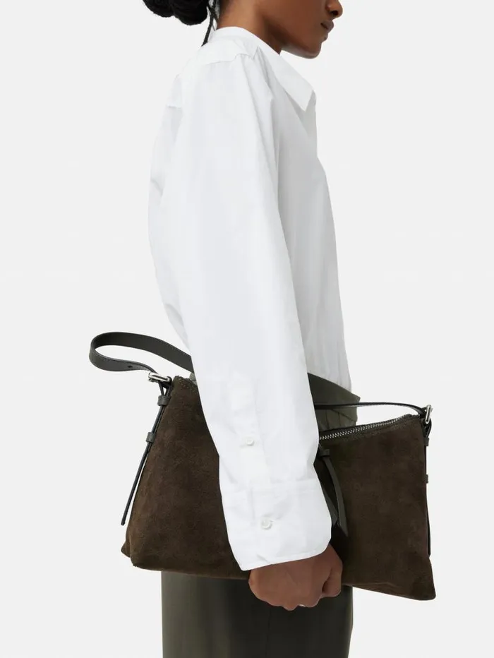 Trafalgar Suede Shoulder Bag Khaki Women Jigsaw Bags