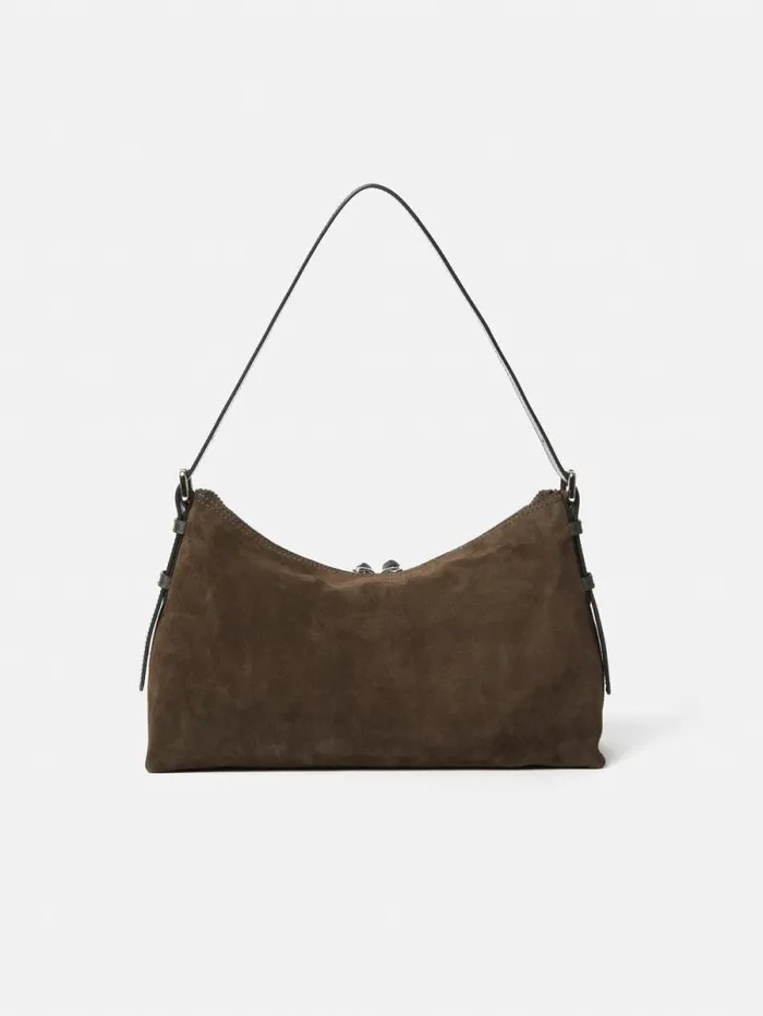 Trafalgar Suede Shoulder Bag Khaki Women Jigsaw Bags