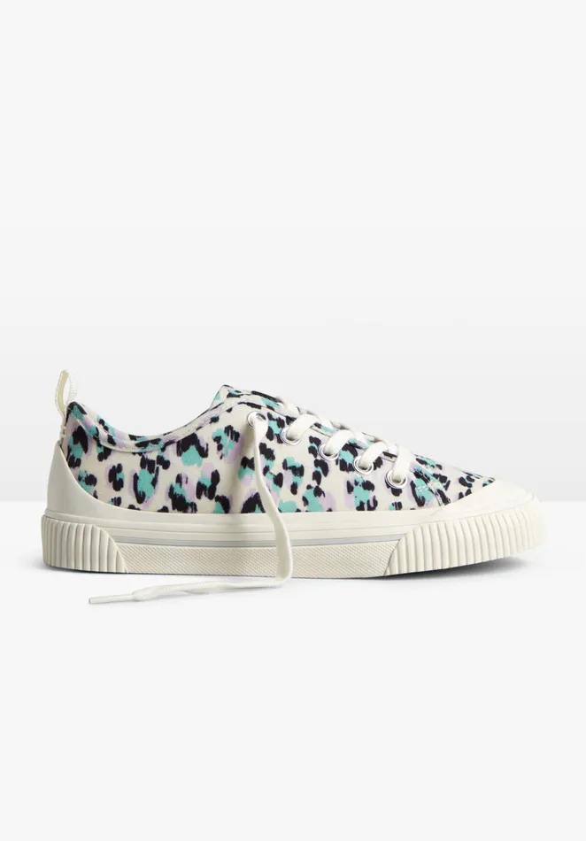 Trainers Women Hush Leyton Canvas Trainers Lilacgreen Leopard