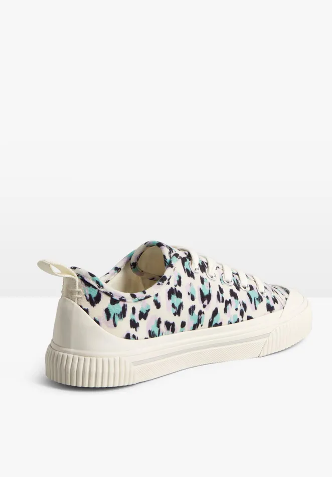 Trainers Women Hush Leyton Canvas Trainers Lilacgreen Leopard