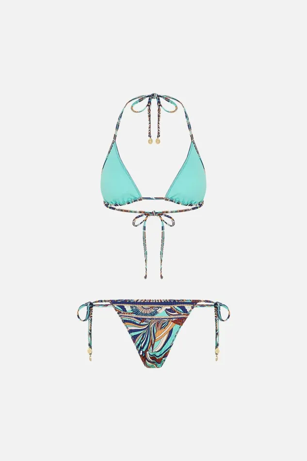 TRI BRA BIKINI W MULTICOLOUR STITCH DETAIL OASIS ORACLE Oasis Oracle Womens Camilla Bikinis