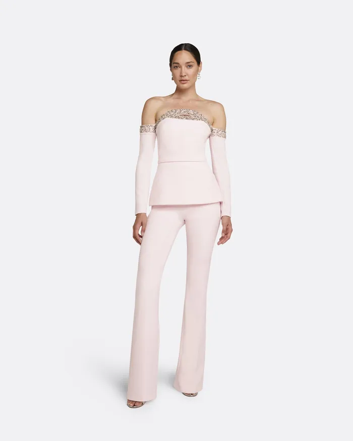 Trousers Alexa Barely Pink Trousers Barely Pink Safiyaa Women