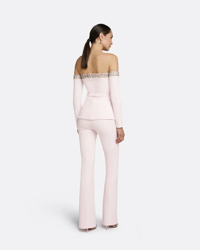 Trousers Alexa Barely Pink Trousers Barely Pink Safiyaa Women