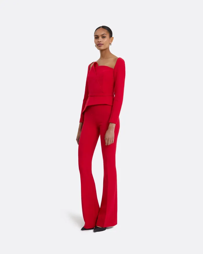 Trousers Alexa Crimson Trousers Crimson Safiyaa Women