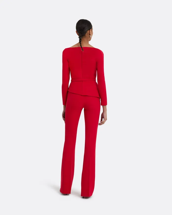 Trousers Alexa Crimson Trousers Crimson Safiyaa Women