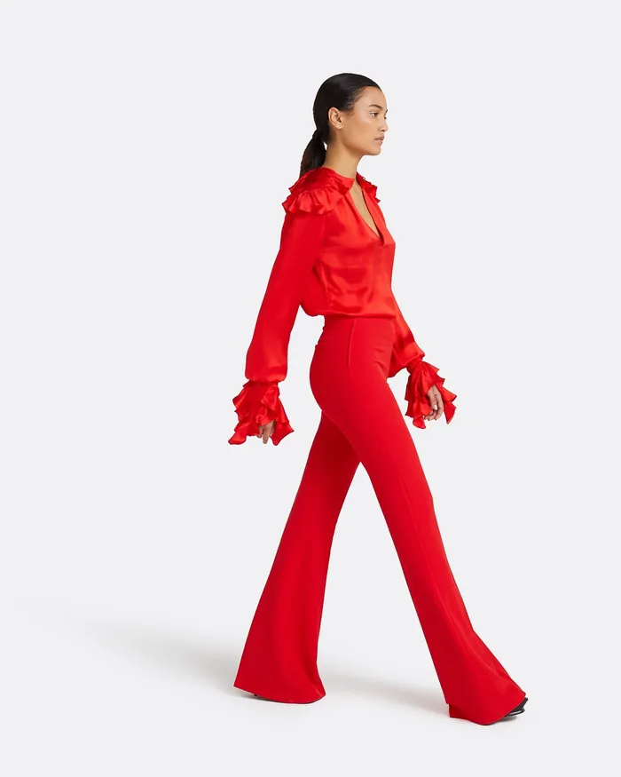 Trousers Women Safiyaa Halluana Cherry Red Trousers Cherry Red