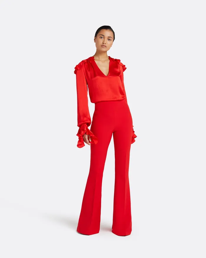 Trousers Women Safiyaa Halluana Cherry Red Trousers Cherry Red