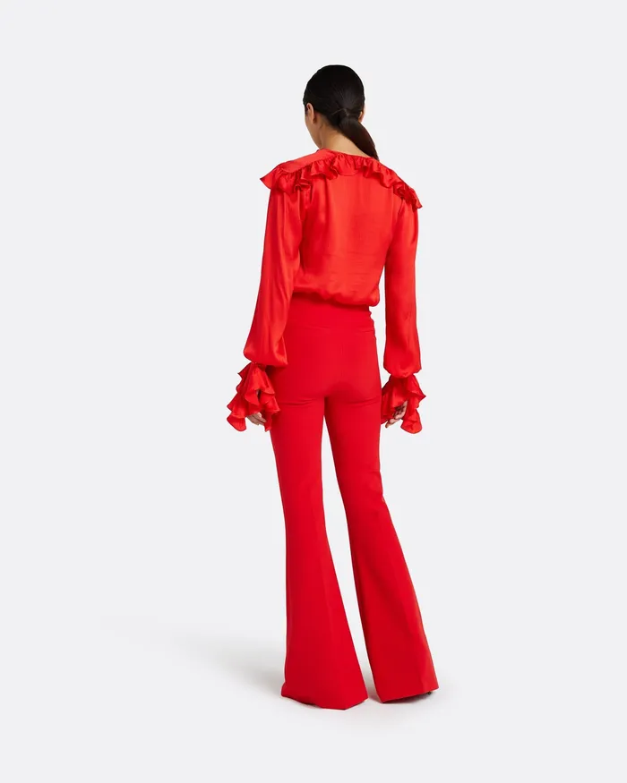 Trousers Women Safiyaa Halluana Cherry Red Trousers Cherry Red
