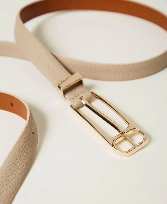 Twinset Belts Belt With Rectangular Buckle Warm Beige 8211 Accessories