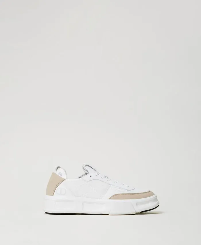Twinset Flat Shoes Colour Block Fessura Trainers White 8211 Shoes