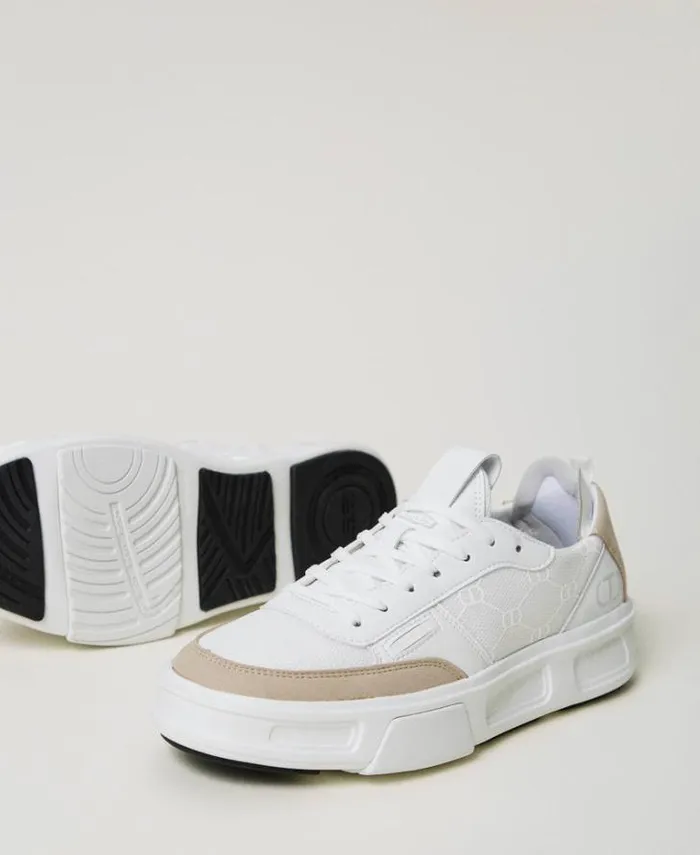 Twinset Flat Shoes Colour Block Fessura Trainers White 8211 Shoes