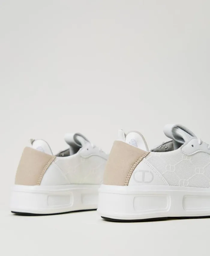 Twinset Flat Shoes Colour Block Fessura Trainers White 8211 Shoes