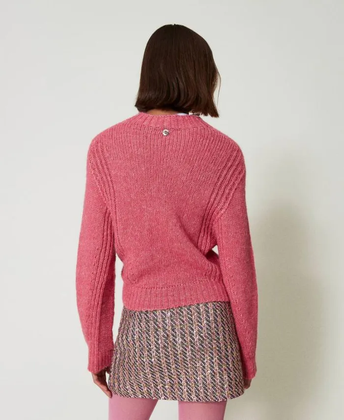 Twinset Jumpers And Cardigans Seamless Wool Blend Turtleneck Jumper 034crystal Pink034 8211 Clothing