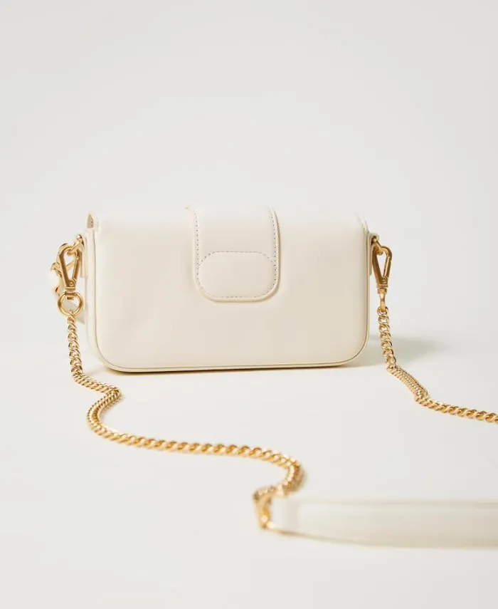 Twinset Shoulder Bags 039Amie039 Small Leather Shoulder Bag Old White 8211 Bags