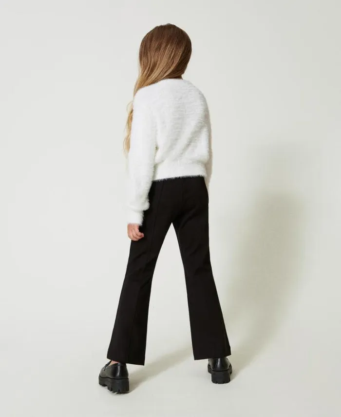 Twinset Trousers And Jeans Flared Trousers With Slit Black 8211 Girl