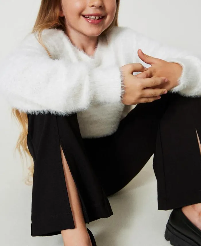 Twinset Trousers And Jeans Flared Trousers With Slit Black 8211 Girl