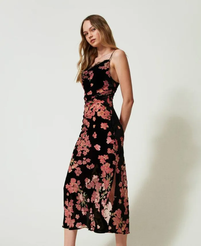 Twinset Underwear And Nightwear Floral Dvor Velvet Slip Multicolour Blooming 8211 Clothing Twinset Underwear And Nightwear Floral Dvor Velvet Slip Multicolour Blooming 8211 Clothing