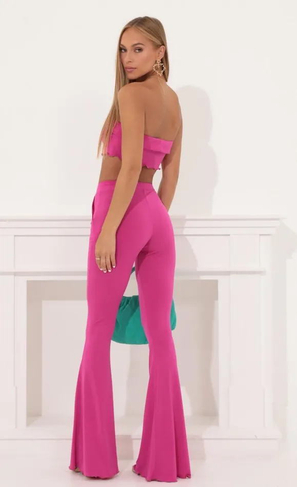 Two Piece Pant Set Pink Women LUCY IN THE SKY Pants Two Piece Pant Set Pink Women LUCY IN THE SKY Pants