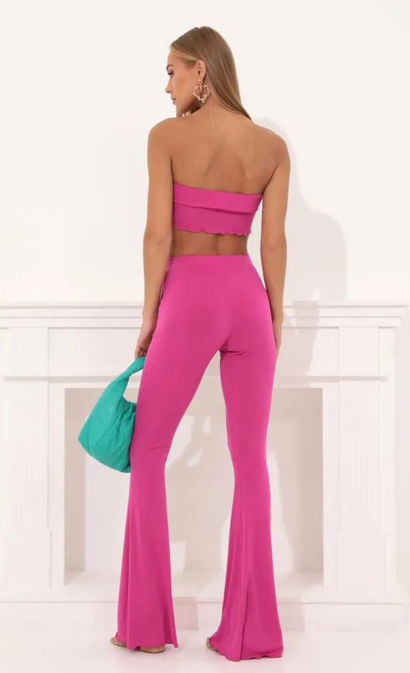 Two Piece Pant Set Pink Women LUCY IN THE SKY Pants Two Piece Pant Set Pink Women LUCY IN THE SKY Pants