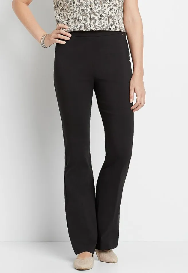 Ultra High Rise Black Bengaline Flare Pant Women Maurices Bottoms