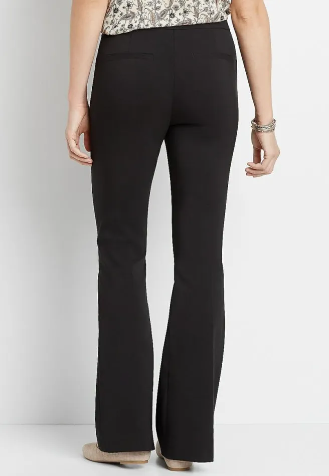 Ultra High Rise Black Bengaline Flare Pant Women Maurices Bottoms