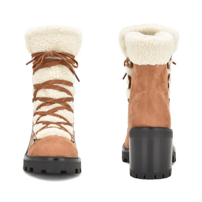 Unise Lug Sole Booties Brown Suede Women Nine West Boots and Booties Unise Lug Sole Booties Brown Suede Women Nine West Boots and Booties