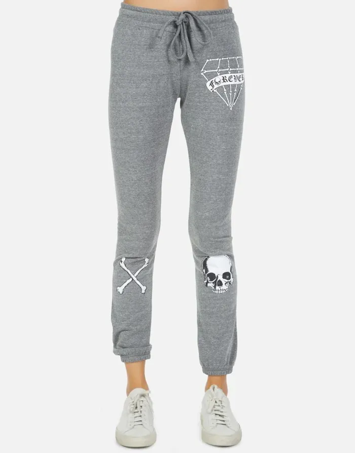 Uri Bone Diamond Heather Grey Women Lauren Moshi Long Sweatpants
