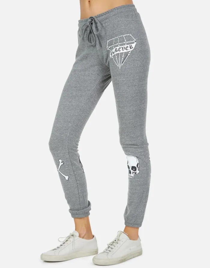 Uri Bone Diamond Heather Grey Women Lauren Moshi Long Sweatpants