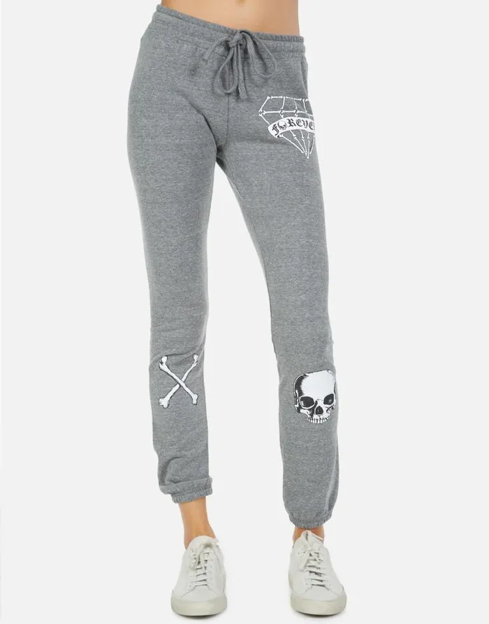 Uri Bone Diamond Heather Grey Women Lauren Moshi Long Sweatpants
