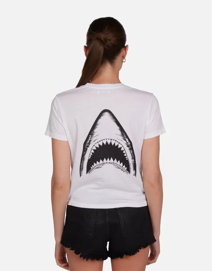 Ursula Tropical Shark White Women Lauren Moshi Short Sleeve