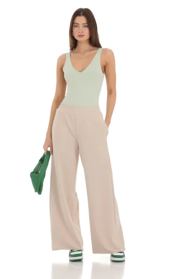 VNeck Bodysuit Pistachio Women LUCY IN THE SKY Bodysuits VNeck Bodysuit Pistachio Women LUCY IN THE SKY Bodysuits