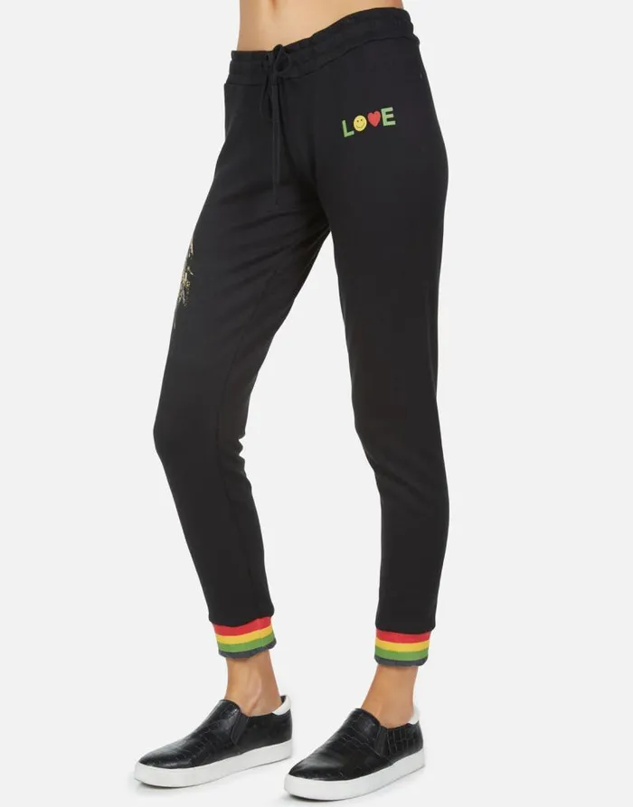 Valencia Rasta Lion Black Women Lauren Moshi Long Sweatpants