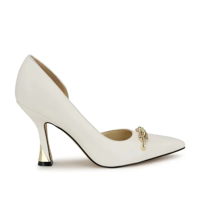 Vampe D039Orsay Chain Pumps White Women Nine West Heels