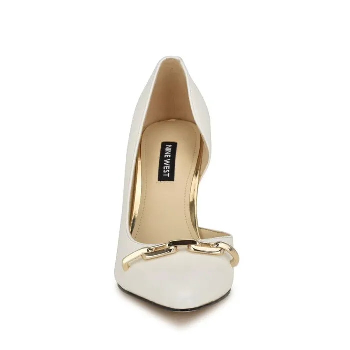 Vampe D039Orsay Chain Pumps White Women Nine West Heels