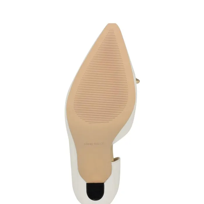 Vampe D039Orsay Chain Pumps White Women Nine West Heels