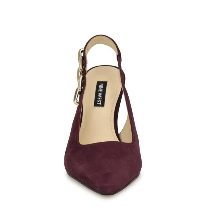 Veroni Slingback Pumps Dark Red Suede Women Nine West Heels Veroni Slingback Pumps Dark Red Suede Women Nine West Heels