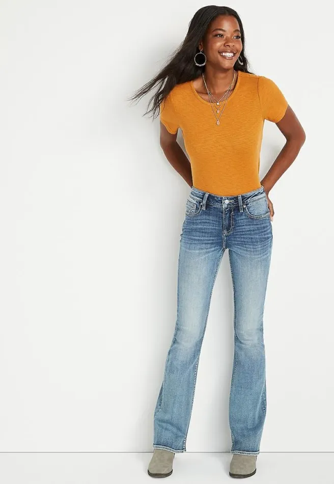 Vigoss Flare Mid Rise Jean Women Maurices Jeans
