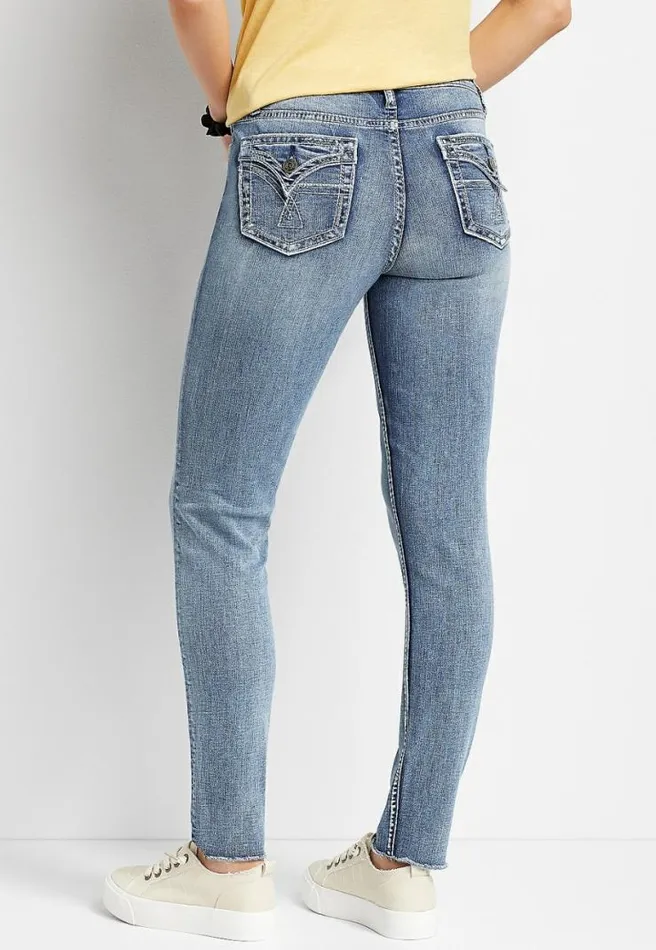 Vigoss Medium Faux Flap Pocket Skinny Jean Women Maurices Jeans